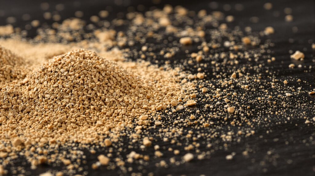 Pile of nutritional yeast flakes