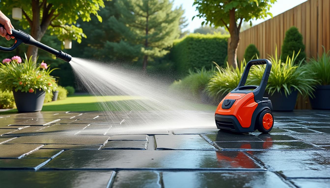 découvrez l'hydroblaster x7, votre allié pour un nettoyage haute-pression rapide et efficace. idéal pour éliminer salissures, traces et débris, cet équipement puissant transforme vos tâches de nettoyage en un jeu d'enfant. préparez-vous à redonner éclat et propreté à vos surfaces en un rien de temps !