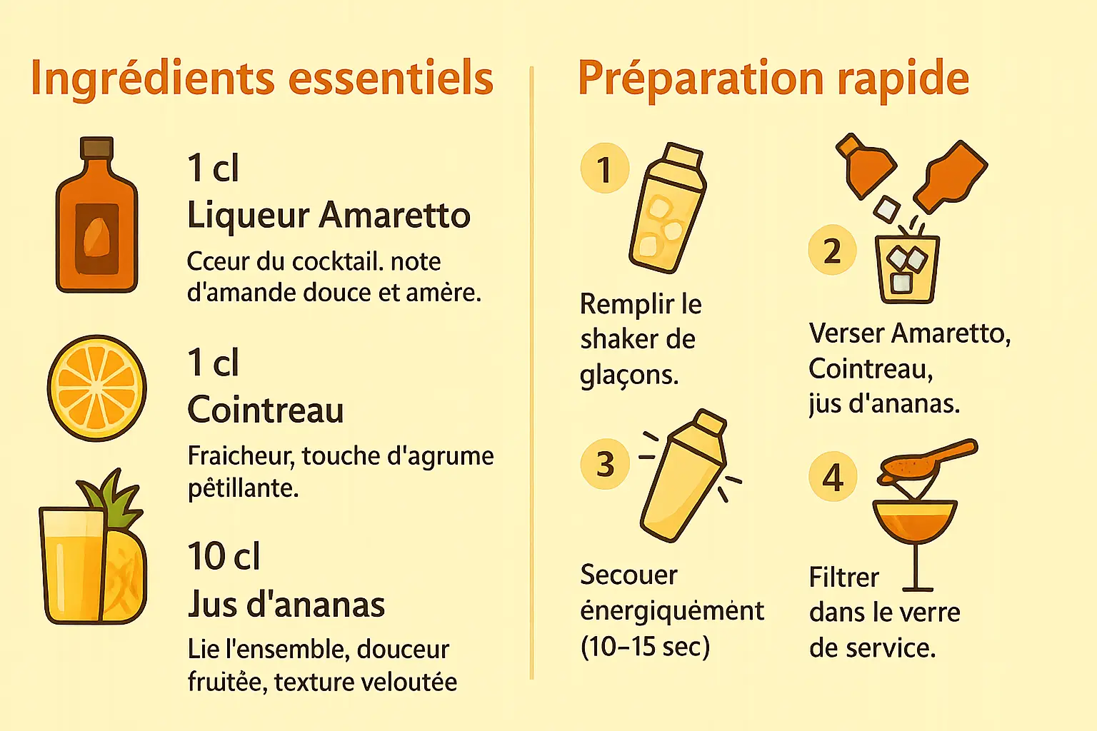 Cocktail Madeleine dans un verre élégant