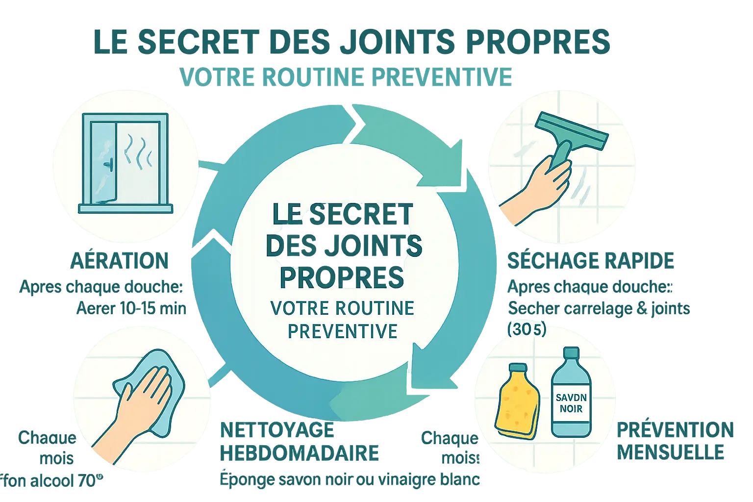 Nettoyage joint carrelage : 9 astuces efficaces 8 Nettoyage des joints de carrelage avec des produits naturels