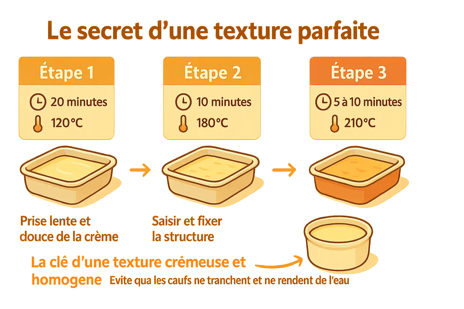 Oeufs au lait onctueux dans un plat en verre