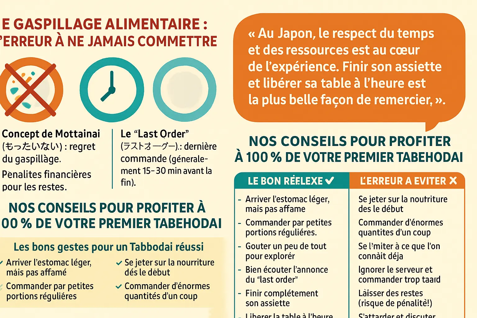 Tabehodai à volonté : sushis et plats japonais 6 Expérience Tabehodai au Japon
