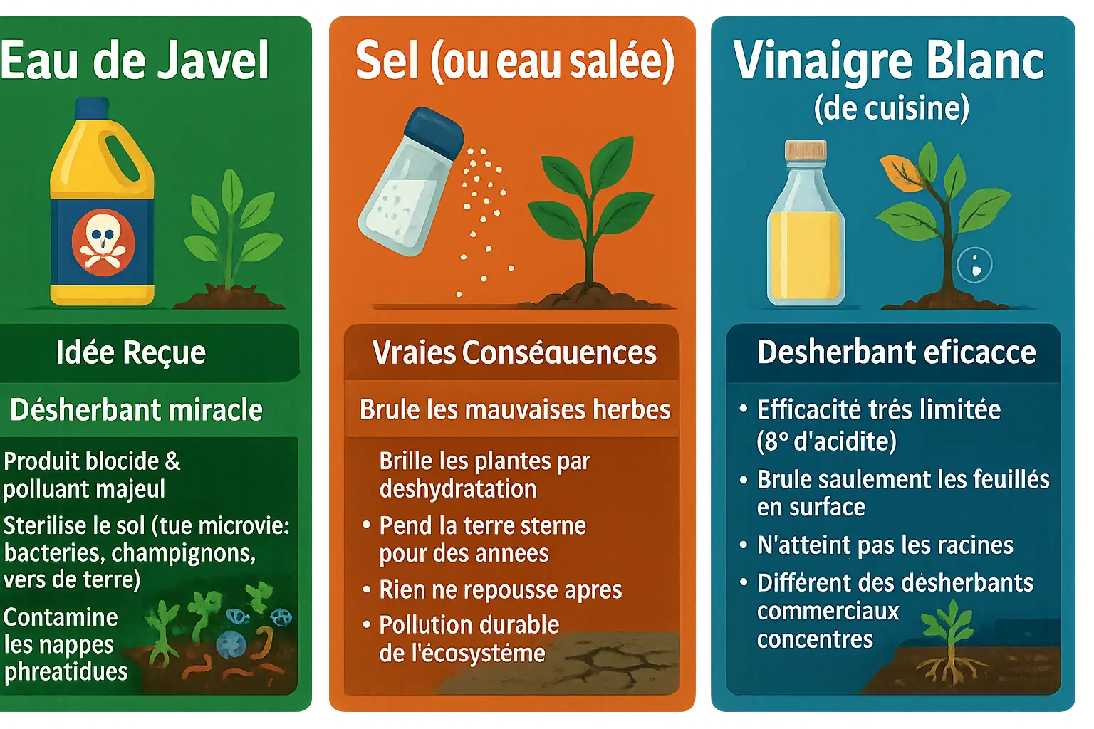 Désherber sans glyphosate : solutions alternatives 8 Illustration des alternatives écologiques au désherbage
