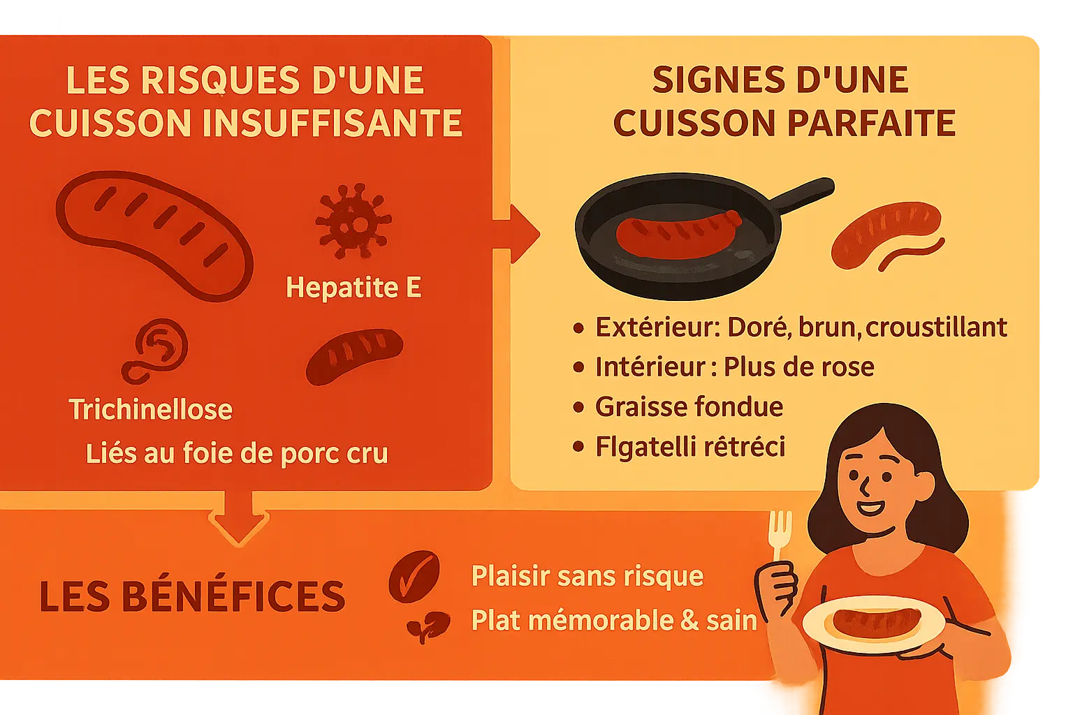 Figatelli dorés sur une plaque en inox, prêts à être retournés