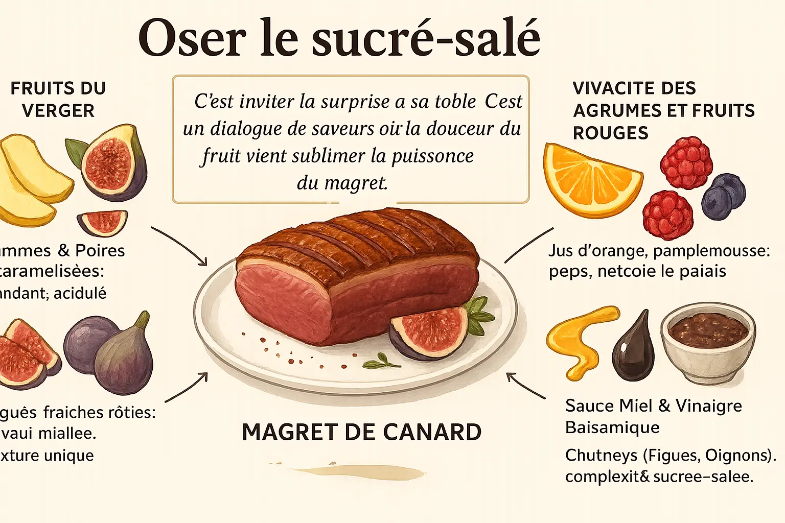 Accompagnements pour magret de canard