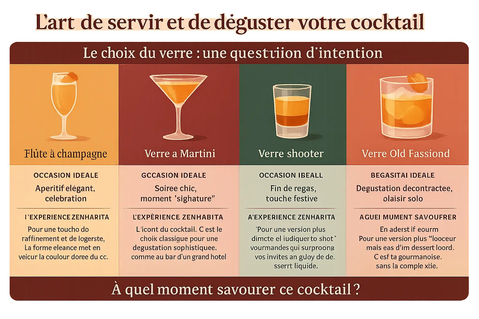 Cocktail Madeleine dans un verre tulipe avec zeste d'agrumes