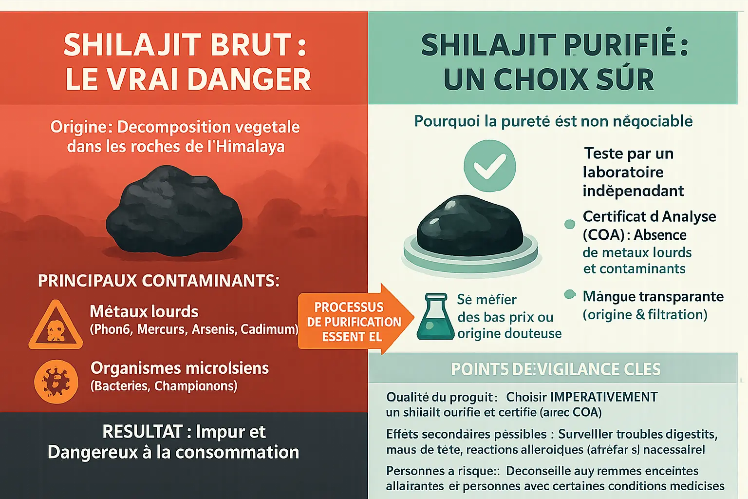 Shilajit danger : quels sont ses effets ? 4 Shilajit et sécurité alimentaire