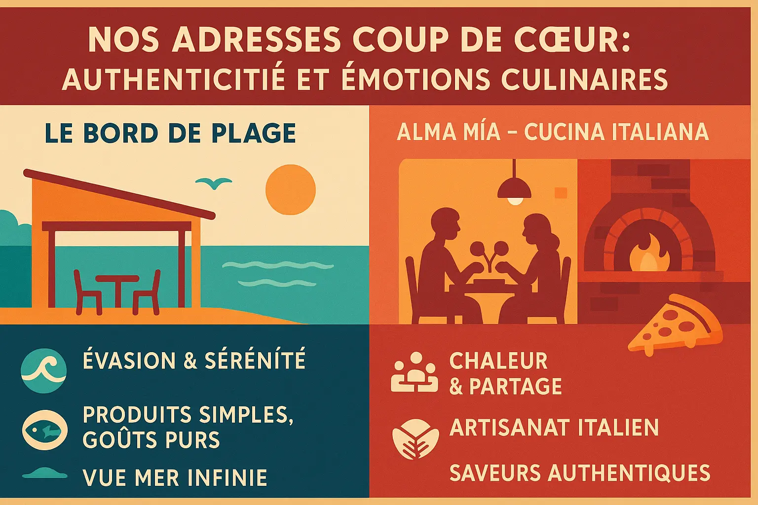 Biscarrosse Plage - Restos vue et cuisine du monde 7 Vue sur une terrasse de restaurant face à l'océan