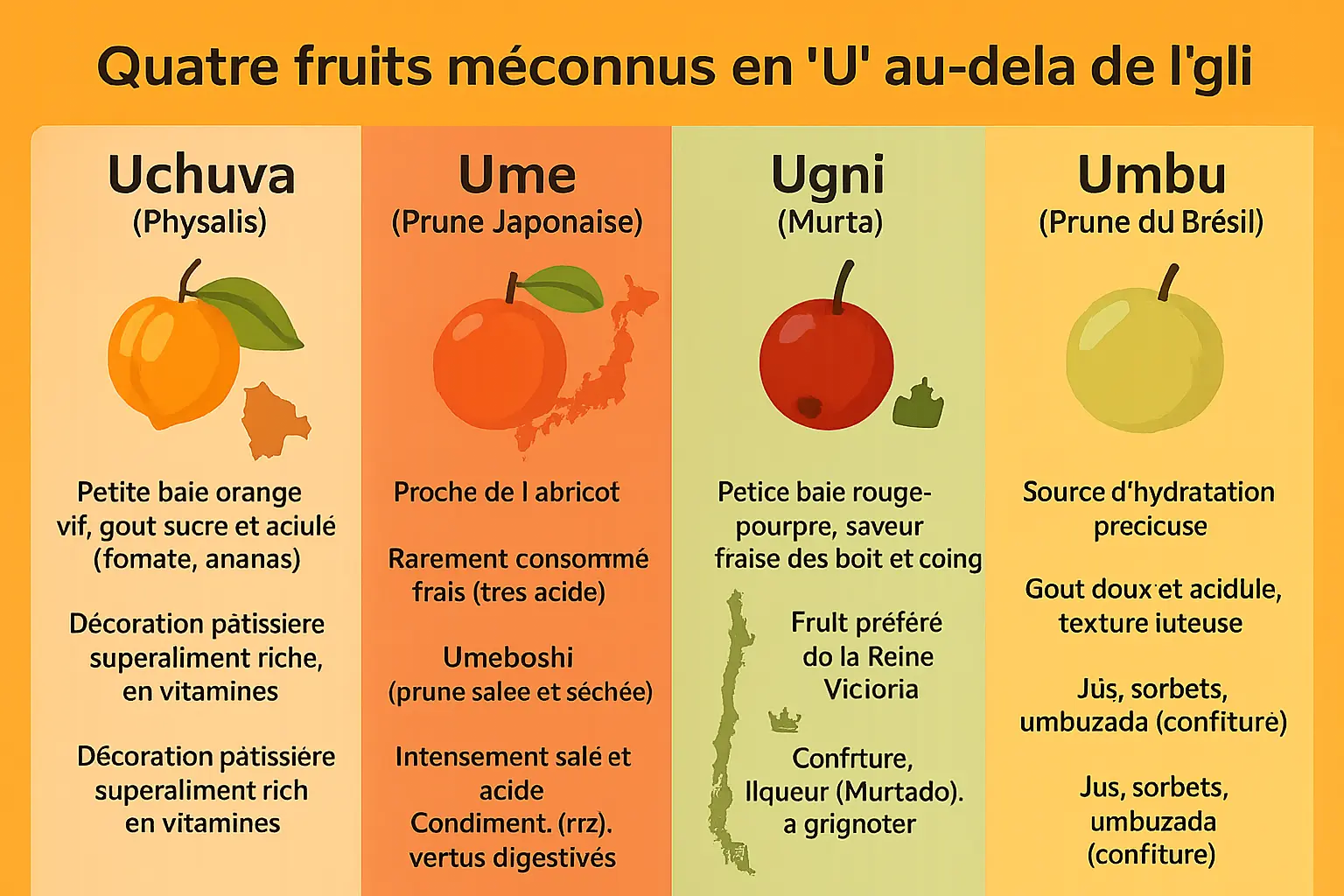 Les fruits en u : ugli, ume, uchuva exotiques 4 Découverte des fruits en U