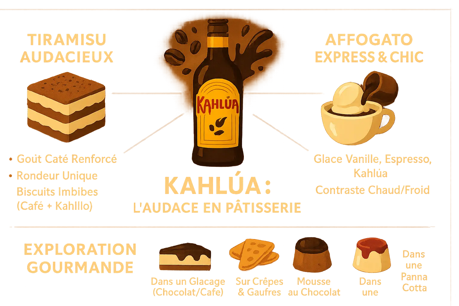 Kahlúa cocktail et desserts