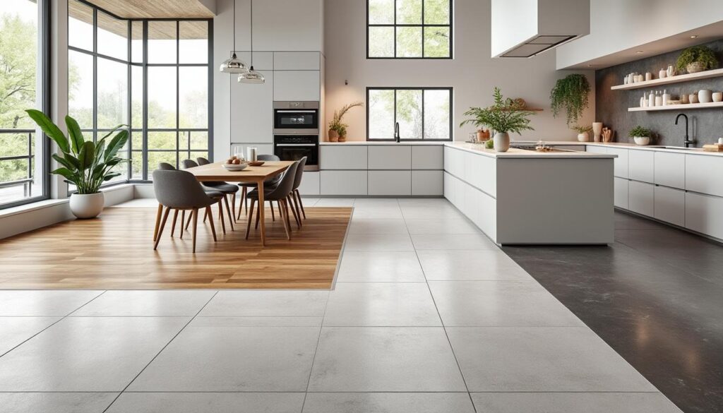 découvrez comment choisir le sol idéal pour votre cuisine parmi le carrelage, le vinyle et le béton, avec conseils pratiques pour allier style, durabilité et facilité d'entretien.