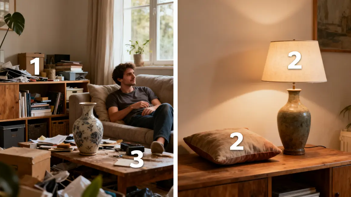 ambiance apaisante : avantages, limites et alternatives 3 désencombrement ambiance apaisante organisation surfaces claires objets