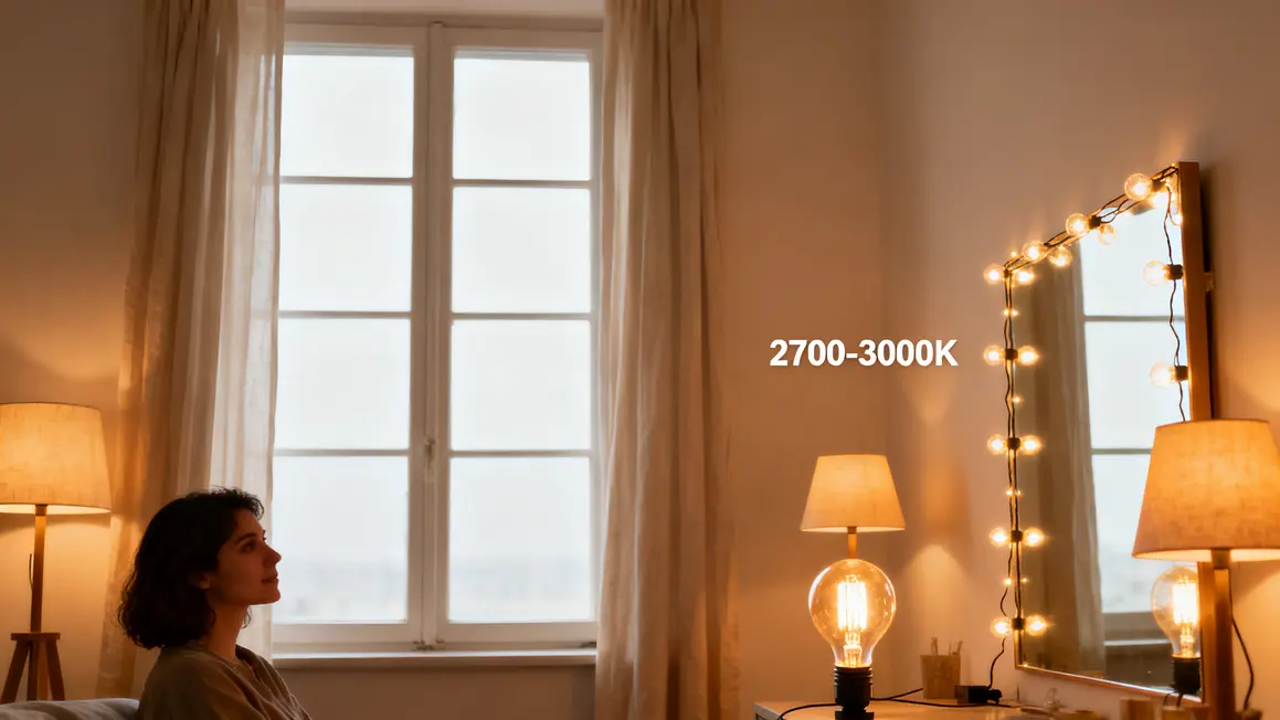 ambiance apaisante : priorités à vérifier en premier 2 Ambiance apaisante lumiere naturelle eclairage chaud 2700-3000K