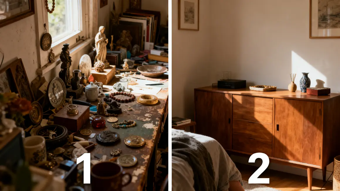 ambiance apaisante : erreurs fréquentes à éviter 3 comparaison encombrement rangement ambiance apaisante