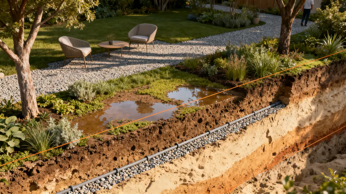 jardin détente : priorités à vérifier en premier 2 analyse sol terrain jardin detente drainage exposition
