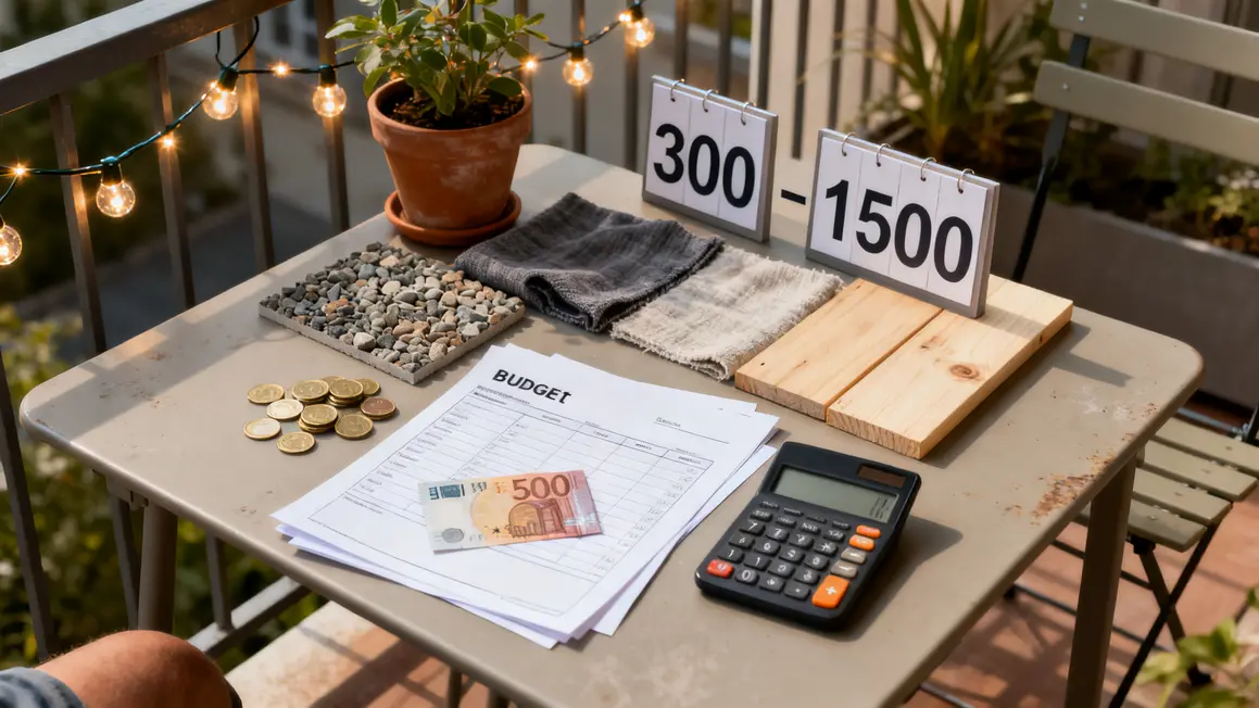 jardin détente : plan d’action simple et réaliste en petit budget 3 Table budget jardin detente materiaux echantillons