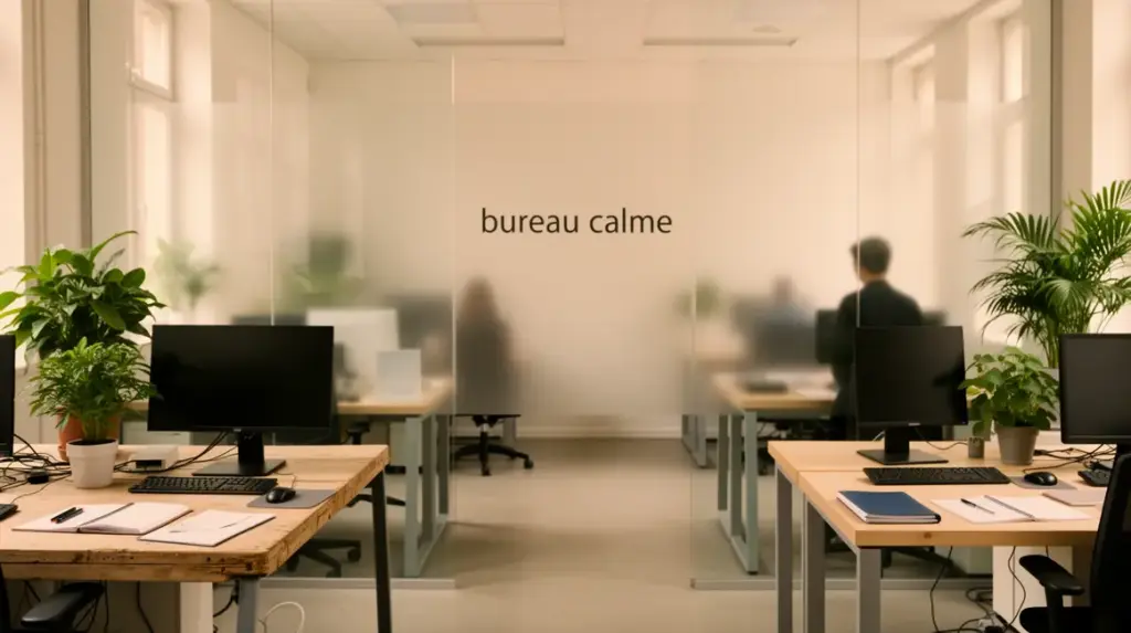 bureau calme vue d'ensemble espace paisible