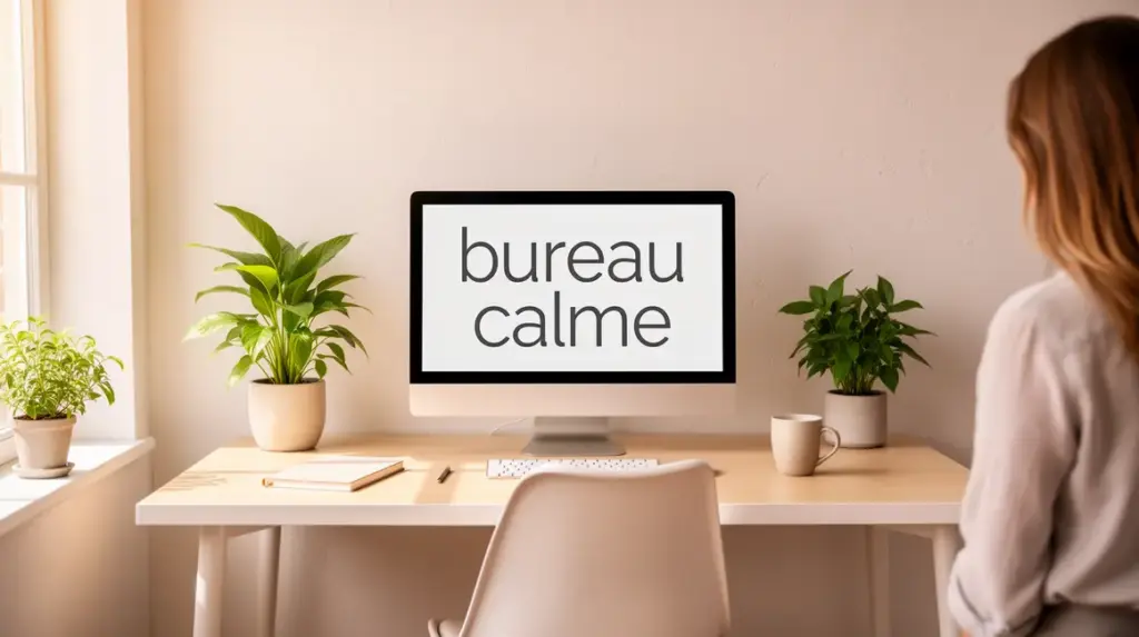 bureau calme petit budget epure lumineux organise