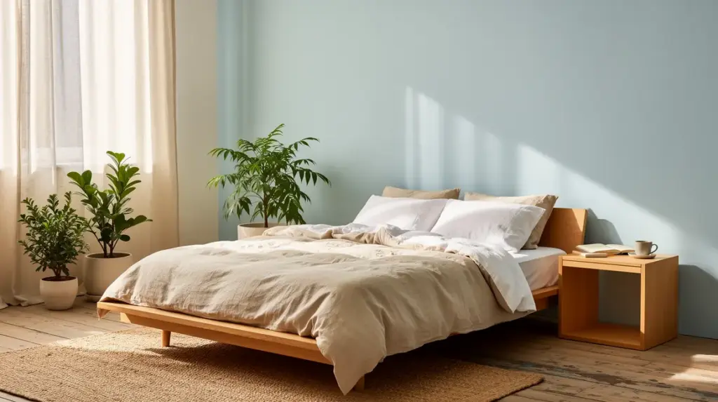 Chambre zen décor serein tons neutres minimalisme