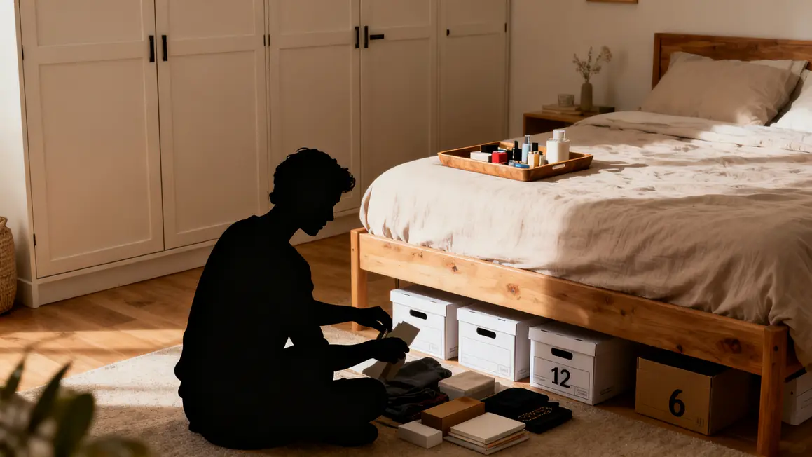 chambre zen : checklist avant de se lancer en petit budget 3 chambre zen rangement fermé tri boîtes plateau