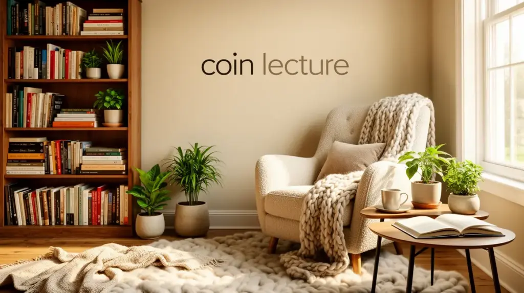 Coin lecture lumineux fauteuil confortable etagere livres