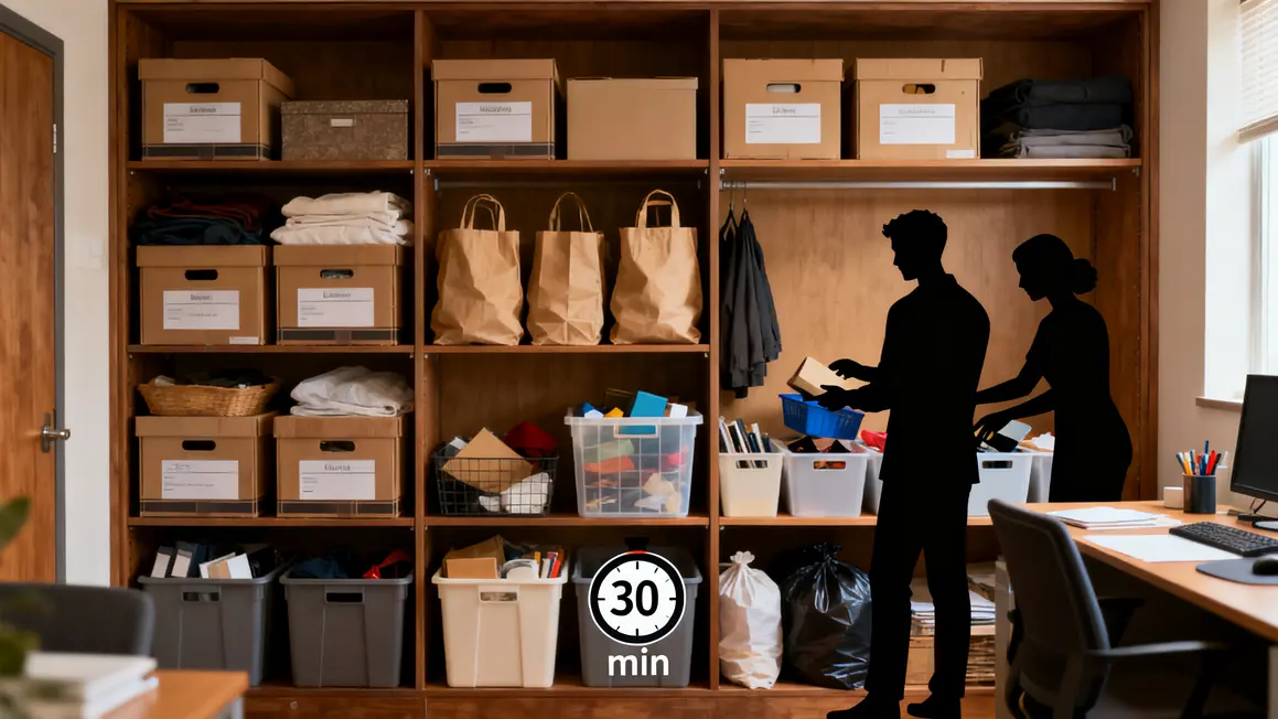 Bien choisir désencombrement de la maison : méthode simple et fiable 3 Desencombrement de la maison, bureau organise boites sacs tri