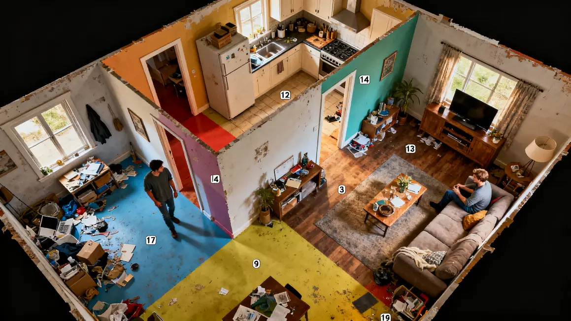 désencombrement de la maison : priorités à vérifier en premier 3 plan maison zones critiques desencombrement