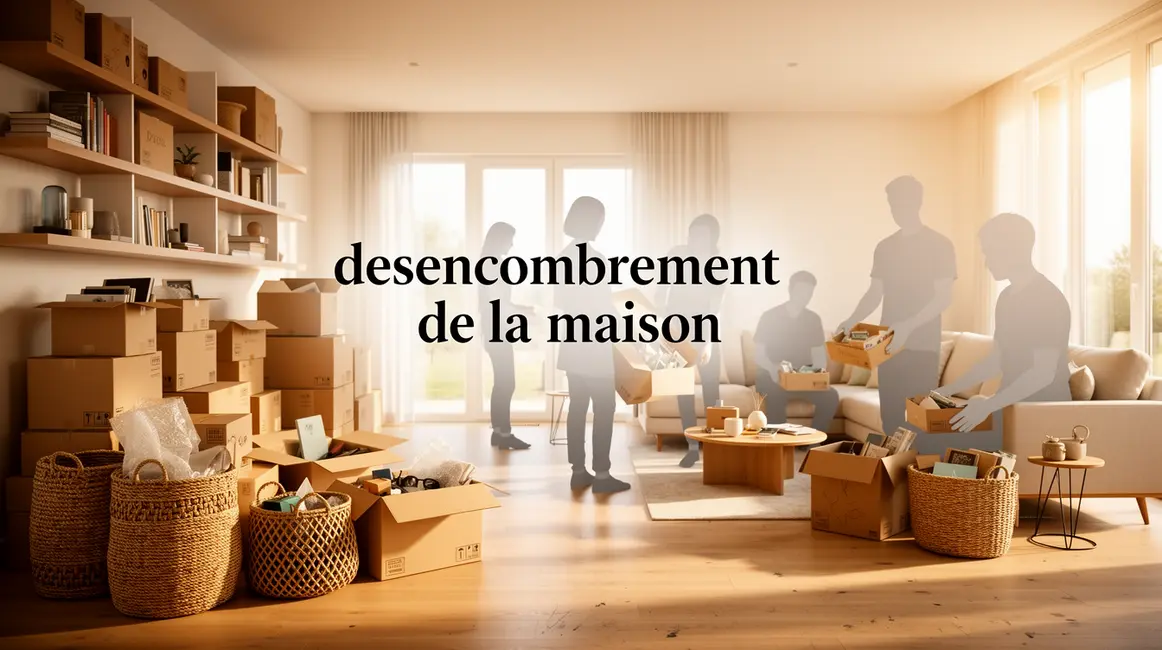 Salon minimaliste avec desencombrement de la maison et rangement efficace