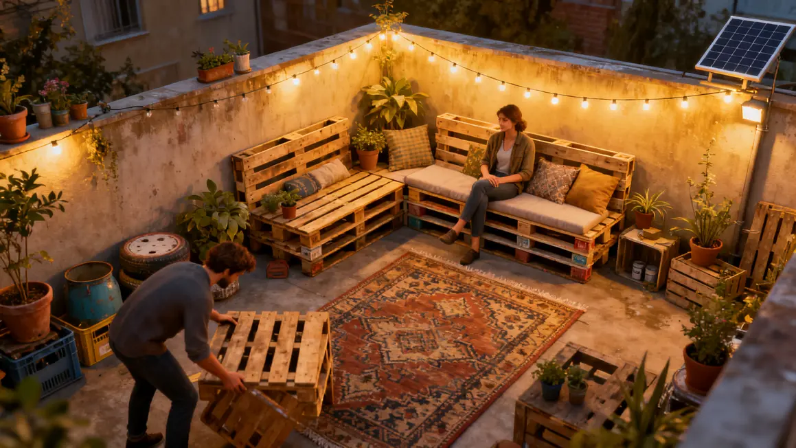 jardin détente : guide pratique pour bien commencer en petit budget 2 terrasse exigue jardin detente palette