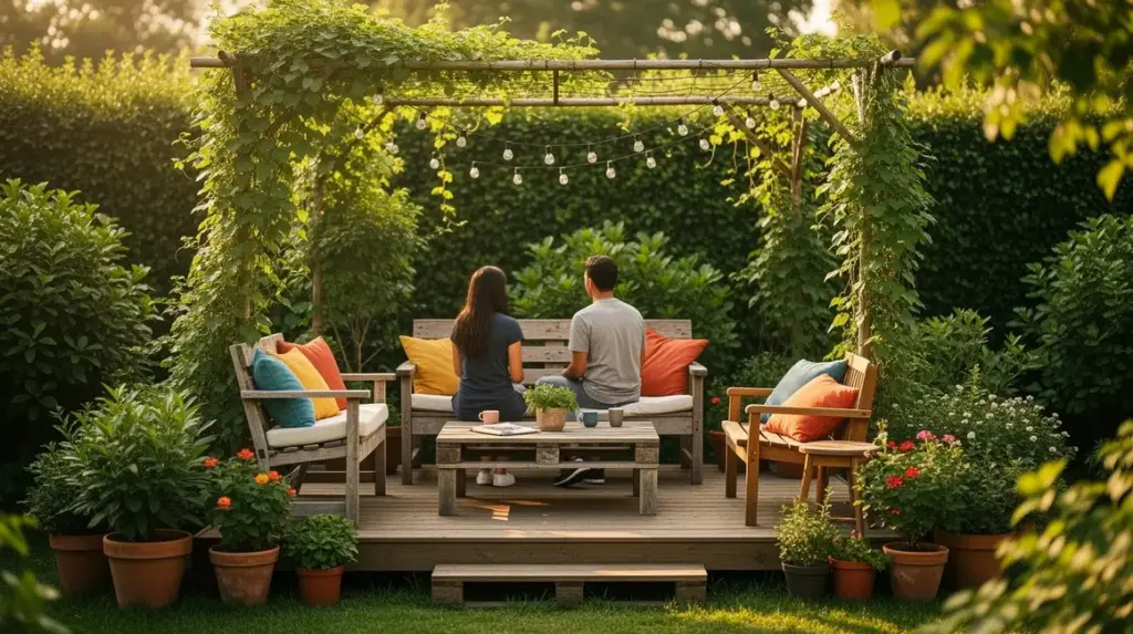 jardin detente petit prix terrasse verdoyante
