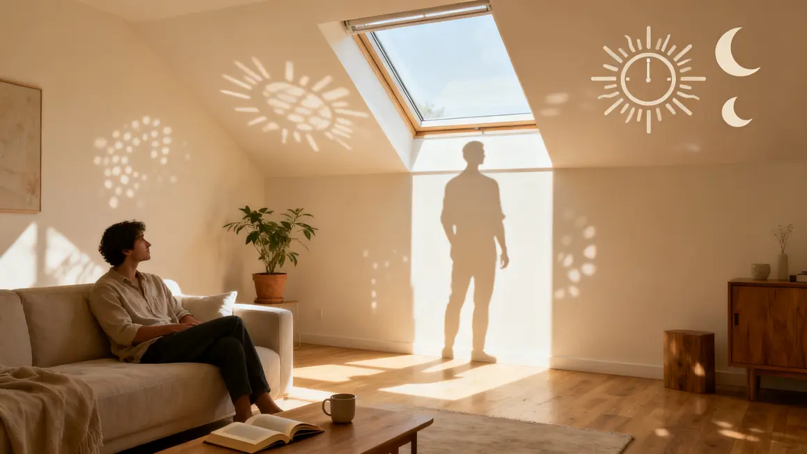 lumière naturelle en 2026 : points clés à connaître 2 Salle à vivre sud, lumière naturelle, rythmes circadiens, puits de lumière
