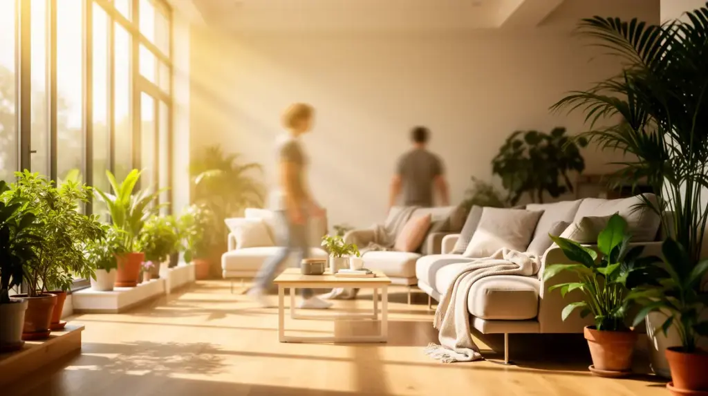 Espace intérieur lumineux, lumière naturelle, zenhabita