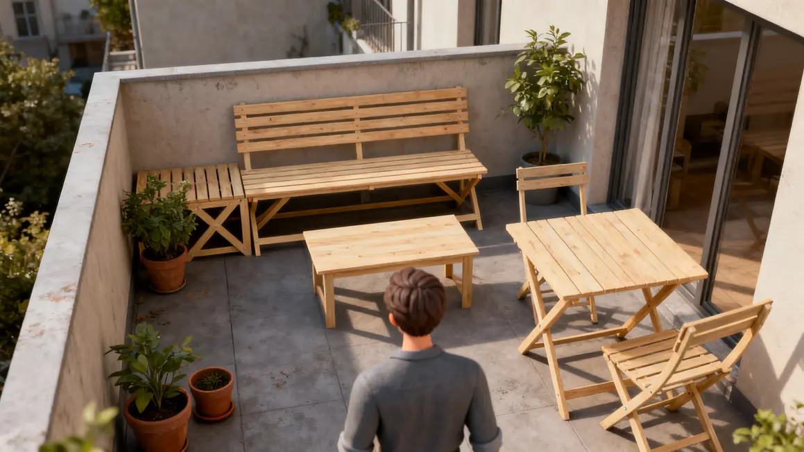 jardin détente : erreurs fréquentes à éviter en petit budget 3 meubles compacts bois clair petit jardin détente
