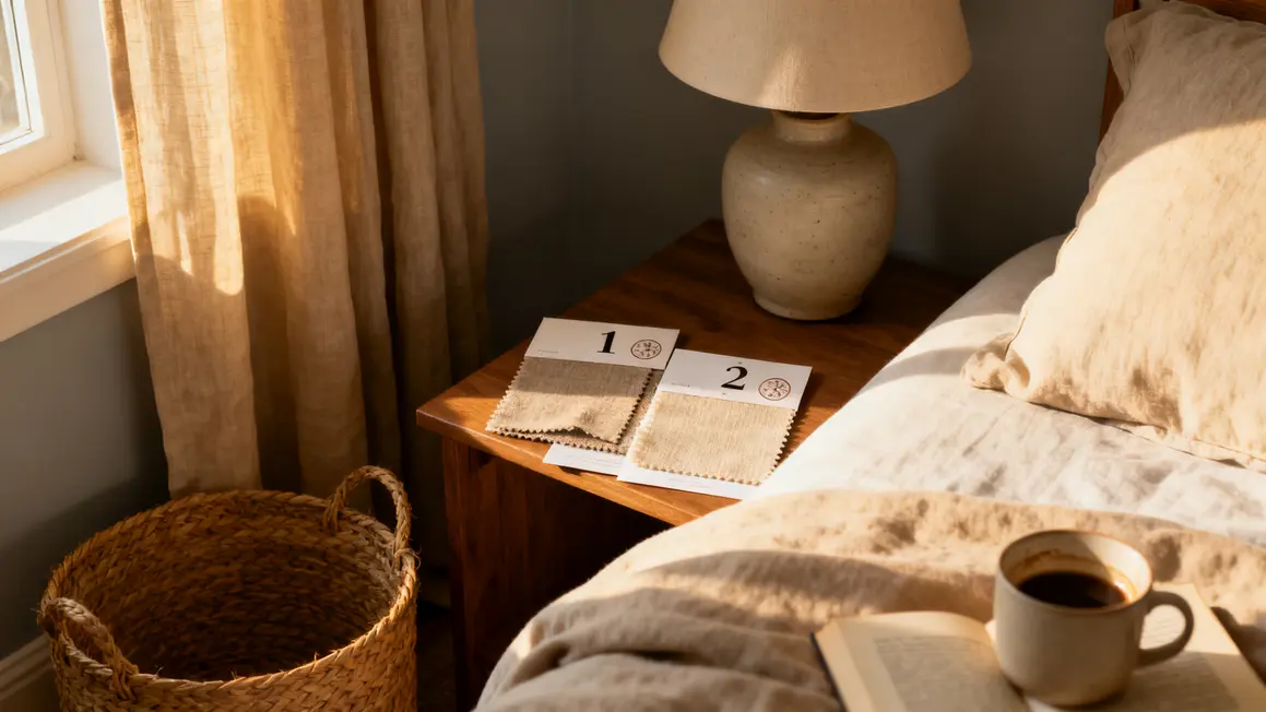 Comment réussir chambre zen étape par étape 3 Coin chambre zen murs beige gris linge coordonné
