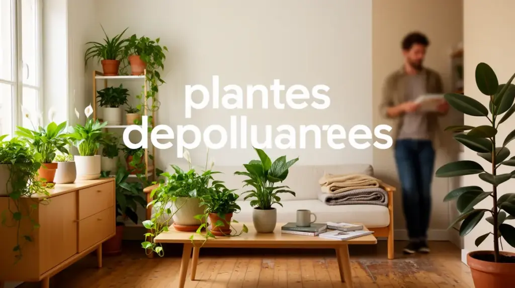 Vue photorealiste appartement plantes depolluantes