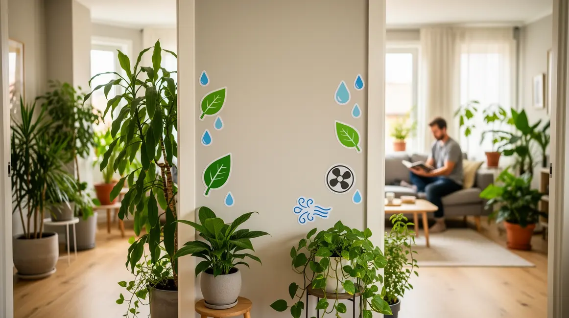 plantes dépolluantes dans intérieur moderne sain