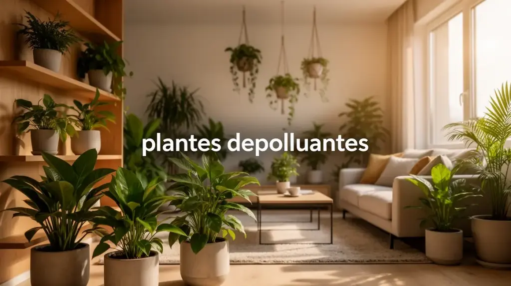 plantes depolluantes pots salon zen