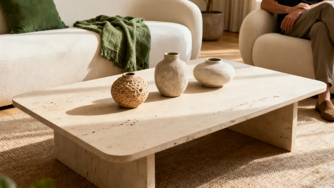 décoration douce : critères de choix vraiment utiles 2 Interieur decoration douce epure table basse trois objets textiles couleurs