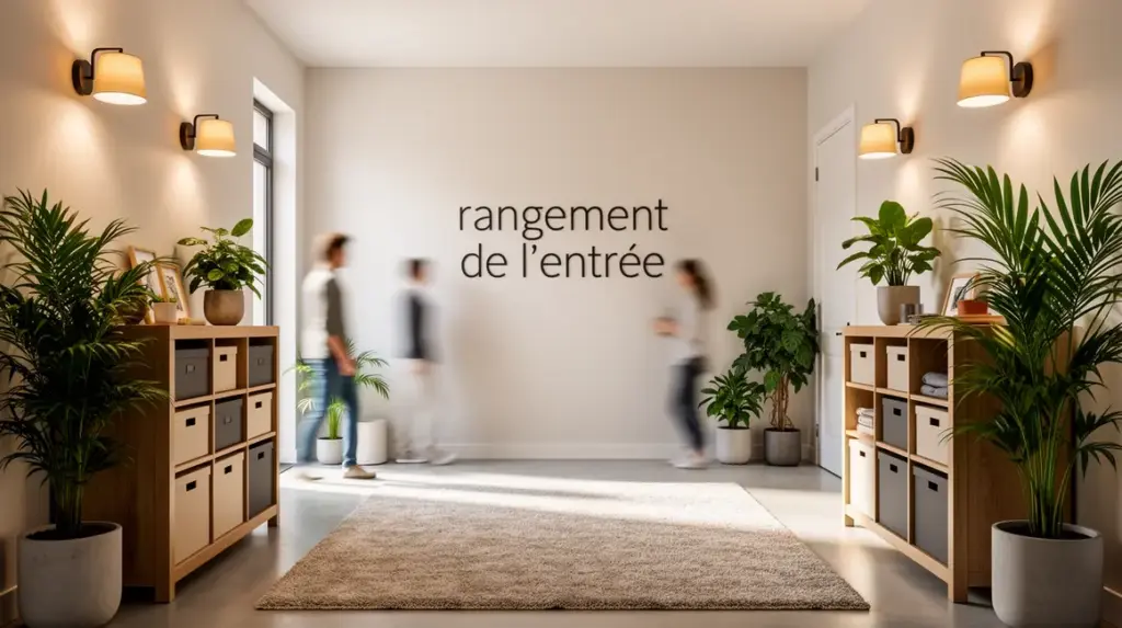 rangement entree moderne mobilier organisé