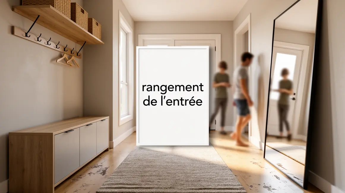 rangement de l’entrée : avantages, limites et alternatives 9 Photo entrée maison bien rangée et lumineuse, meubles pratiques