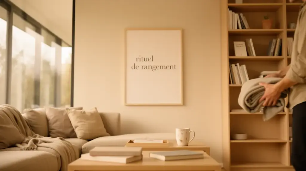 espace de vie organisé et apaisant, rituel de rangement