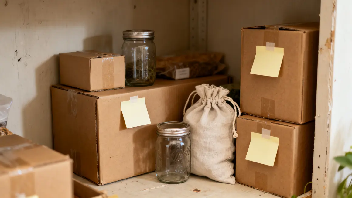 rituel de rangement bacs récupérés maison