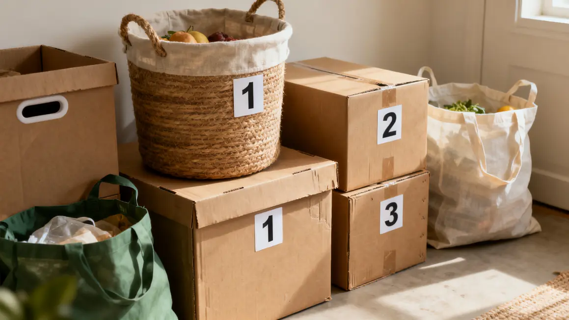 Organisation rangement petit budget, boîtes, paniers, rituel de rangement