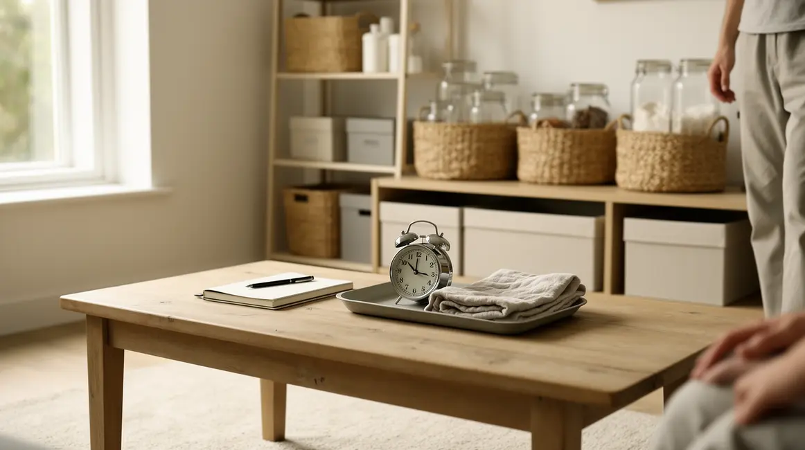 salon lumineux objets bien placés rituel de rangement