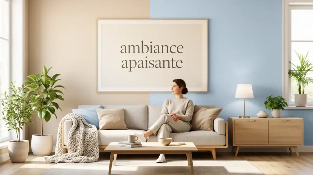 Salon moderne ambiance apaisante minimaliste