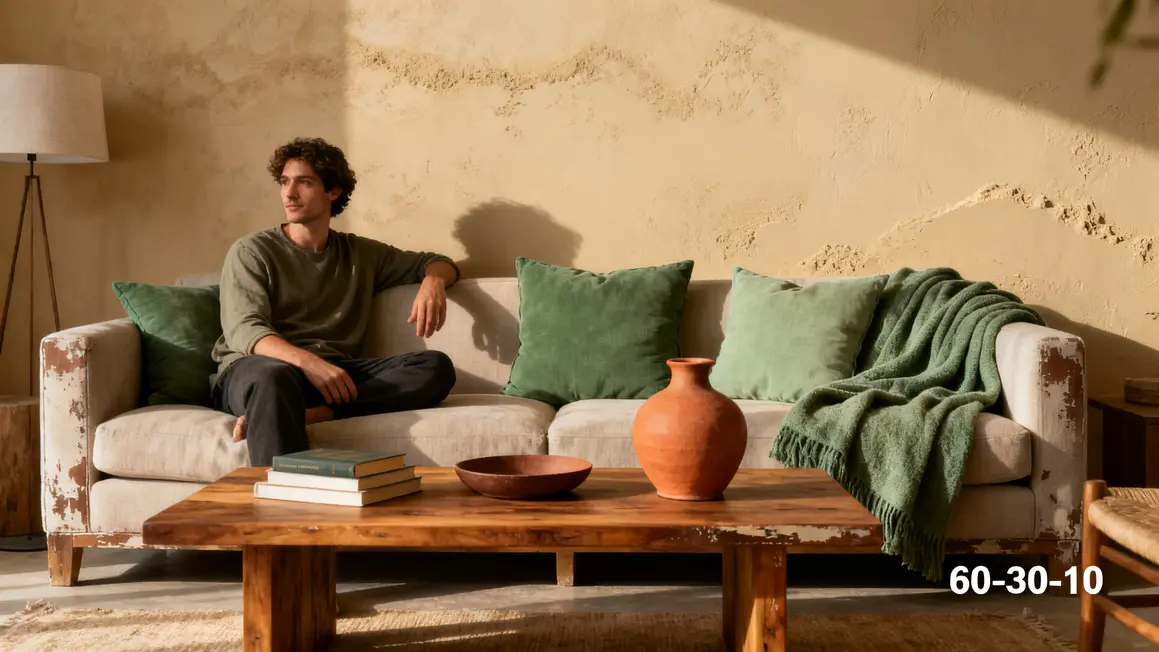 salon minimaliste en 2026 : points clés à connaître en petit budget 3 Salon minimaliste 2026 palettes beige vert terracotta