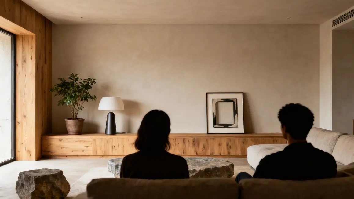 salon minimaliste : plan d’action simple et réaliste 2 Salon minimaliste bois clair, trois objets déco