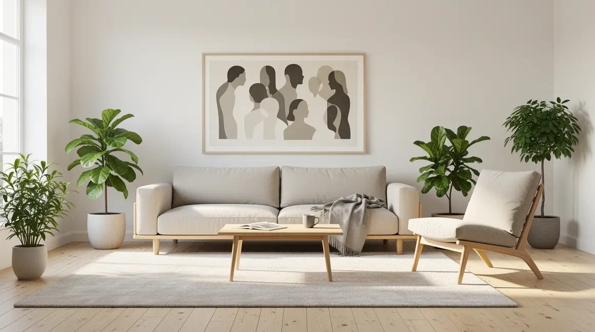 salon minimaliste lumière meuble simple petit budget