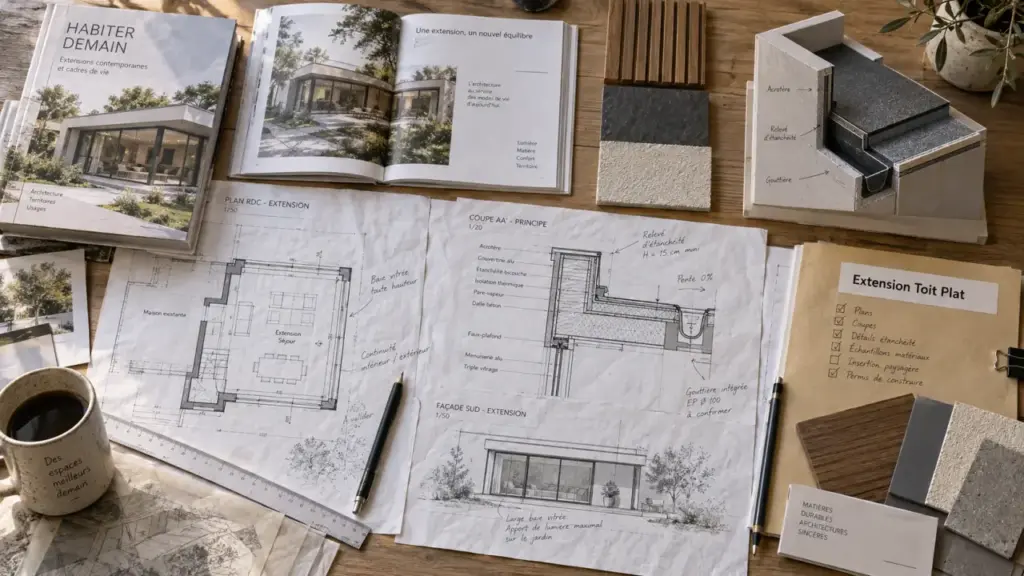 Agrandissement maison toit plat : extension sans alourdir la façade
