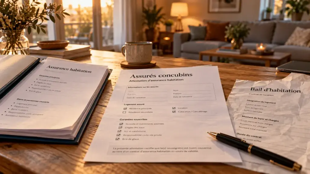 Assurance habitation concubinage : dossier et attestation pour deux assurés